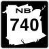 Route 740 marker