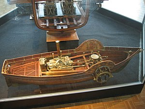 Maquette du Pyroscaphe de 1783, Paris, musée national de la Marine.