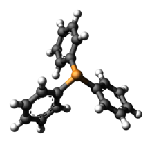 Ball-and-stick model of the triphenylphosphine molecule