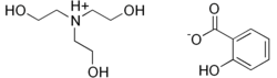 Structural formula of trolamine salicylate