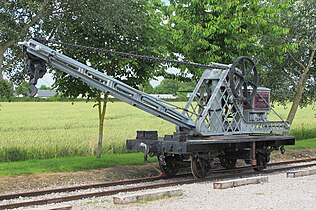 Un wagon-grue de 1890 à voie métrique au CFBS.