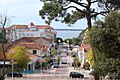 Vue du quartier depuis Notre-Dame-des-Passes. Le phare du Cap Ferret est visible sur l'autre rive du Bassin.