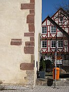 Hochwassermarke an der St. Georgskirche in Bad Salzdetfurth