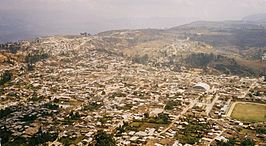 Overzicht van de stad Chachapoyas