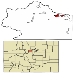 Location in Clear Creek County, Colorado