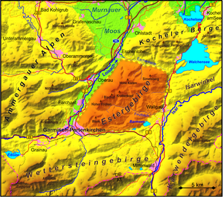 Estergebirge und Umgebung