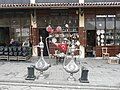 Copperware shops in the historic marketplace