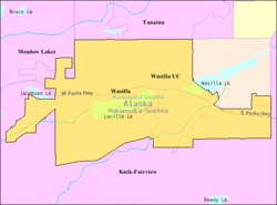 Detailed map of Wasilla