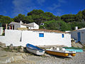 Barraques de pescadors a cala barraca.