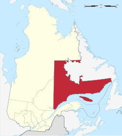 Côte-Nord in Quebec territory