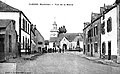 Le centre de Camors (rue de la Mairie) vers 1920 (carte postale).