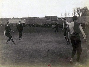 Photo d'une action de jeu d'un match de football