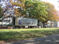 A LuthorCorp truck at the University of British Columbia, for the filming of the series.