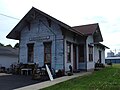 The former Milwaukee Road depot in Orfordville, Wisconsin