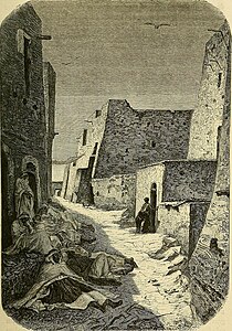 La rue Bab-el-Gharbi, à El-Aghouat, 1859[7][8]