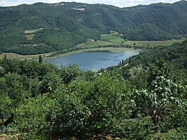 Aerial view of Lago di Fimon