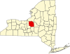 State map highlighting Onondaga County