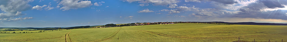 Panorama vesnice z vodojemu