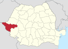 Locatie van district Timiș in Roemenië