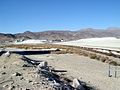 Piles of lime dust sit just south of Trona on the Trona Railway.