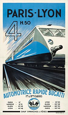 Autorail Bugatti double pour la relation Paris-Lyon, Émile André Schefer.