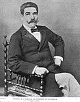 Semeya del xeneral Manuel Lisandro Barillas Bercián, quien se quedó na presidencia interina en sustitución de Sinibaldi Castro. Semeya de cerca de 1890.