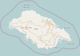 Pawala Valley Ridge is located in Pitcairn Island