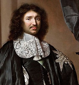 Portret Jean-Baptiste Colbert door Claude Lefèbvre met de grote chaton van de Orde van de Heilige Geest