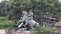 Statue of horse rider at the west south corner of Tundikhel.