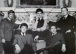 The Hollies in 1964 (L-R: Eric Haydock, Allan Clarke, Graham Nash, Tony Hicks, Bobby Elliott)