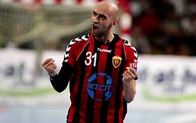 Timour Dibirov sous le maillot du Vardar en 2014