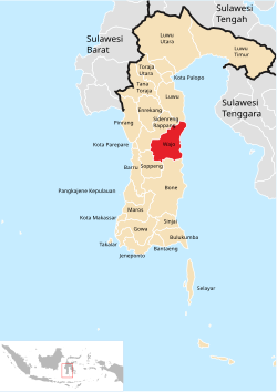 Location within South Sulawesi