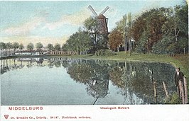 Het Vlissings Bolwerk met molen De Hoop