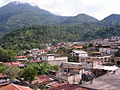 San Pedro la Laguna with Volcan San Pedro in the background.