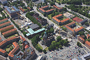 Triangeln station under construction, 2008