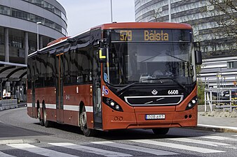 En boggivagn av modellen Volvo 8900.