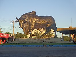 Het monument Boi de ouro, de gouden os in Anicuns