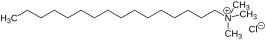 Structuurformule van cetrimoniumchloride