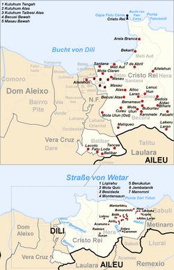 Mapa do posto administrativo de Cristo Rei.