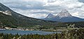 Crowsnest Lake, near the summit of the Crowsnest Pass, looking east toward Crowsnest Mountain.