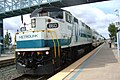 Metrolink F59PH 860 in Irvine Station, Southern California with old Bombardier cars. Photo by Brian Zimmerman.