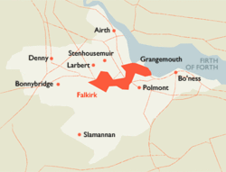 Location within Falkirk Council Area