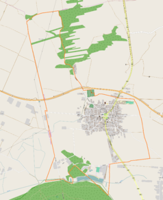 Mapa konturowa Frampola, na dole nieco na prawo znajduje się punkt z opisem „Bęben”