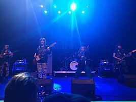 Nemophila performing at Gramercy Theatre, New York in March 2023 (L-R: Hazuki, Haraguchi-san, Tamu, Mayu, Saki)