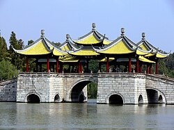 Five Pavilion Bridge at the Slender West Lake