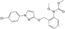 Structuurformule van pyraclostrobine