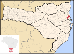 Location in the state of Santa Catarina