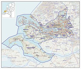 Veiligheidsregio Rotterdam-Rijnmond, impressie van het landschap en indeling van gemeenten (2017)