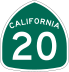 State Route 20 marker