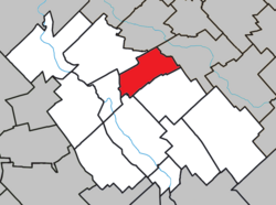 Location within La Nouvelle-Beauce RCM